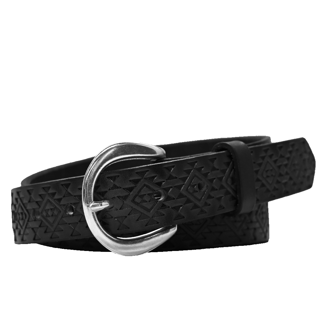 Aztec Belt - Black - Nickel