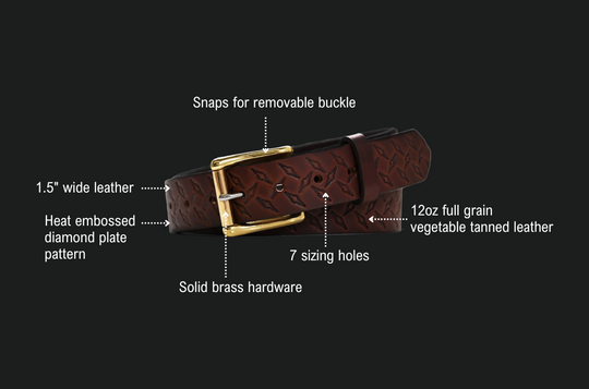 Diamond Plate Belt - 1.5"