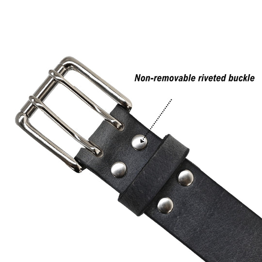 Crawford Double Prong Belt - Gray - Nickel - Buckle