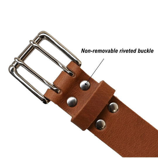 Crawford Double Prong Belt - Tan - Nickel - Buckle