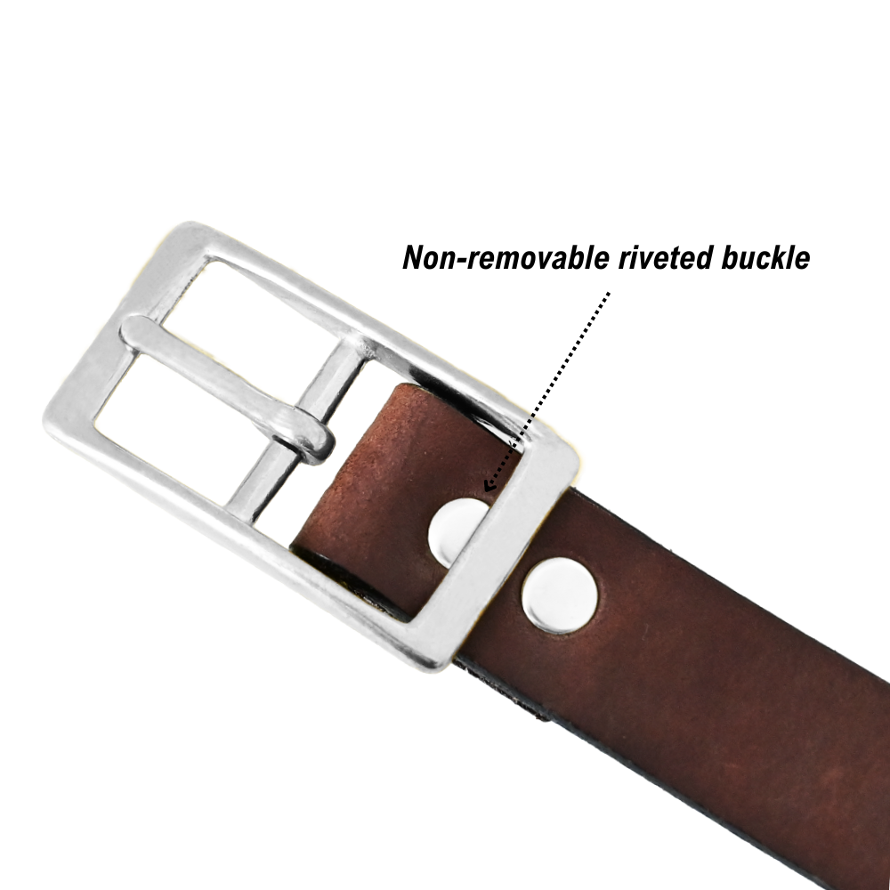 dress belt buckle - brown/nickel