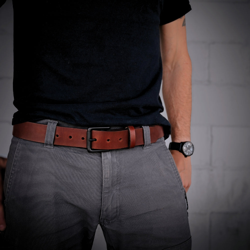 EDC Belt - Brown Leather - Lifestyle