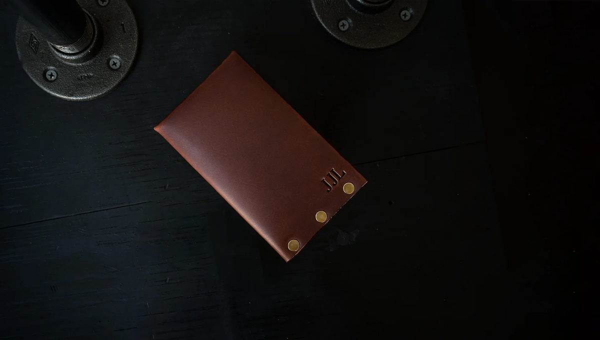 hemingway journal  personalized with embossed initials, shown as J J L.