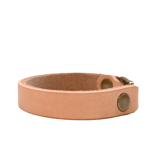 Natural Leather Clasp Bracelet - Side