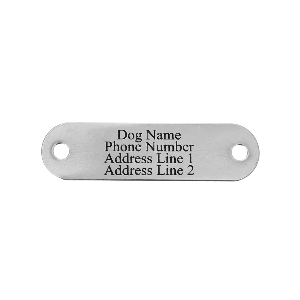 Large Breed dog collar custom steel plate
