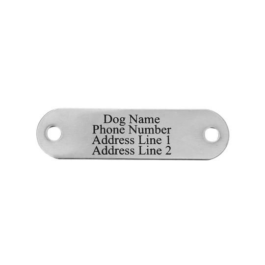 Large Breed dog collar custom steel plate