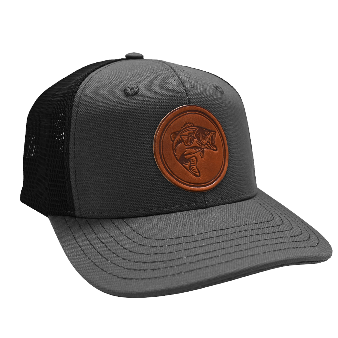 Large Mouth Bass Hat - Charcoal