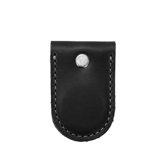 Magnetic Money Clip - Black Leather - Front