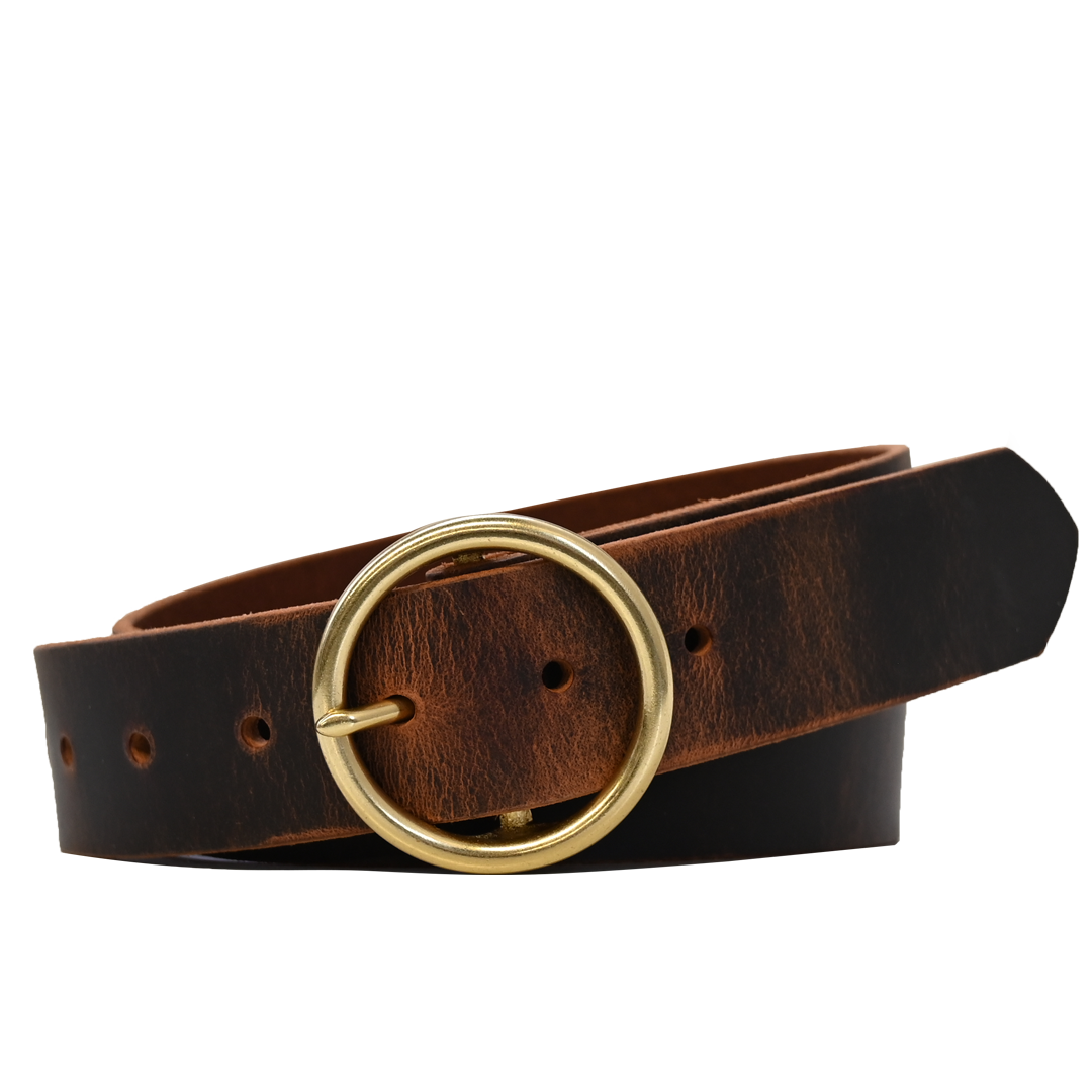 Mustang Belt - Brown - Brass