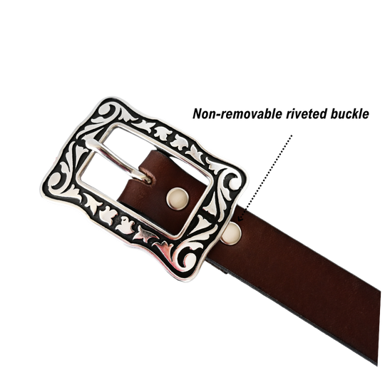 brown reina belt buckle