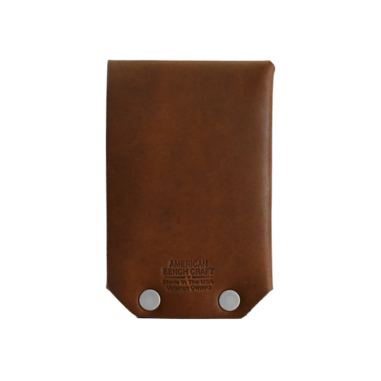 Revere Wallet - Brown Leather Nickel Rivets - Back