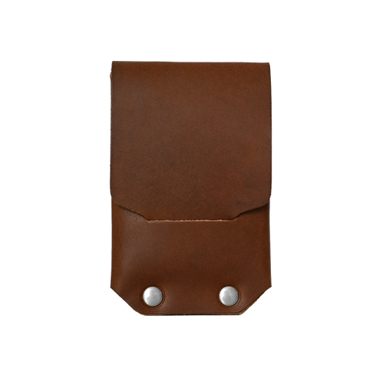 Revere Wallet - Brown Leather Nickel Rivets
