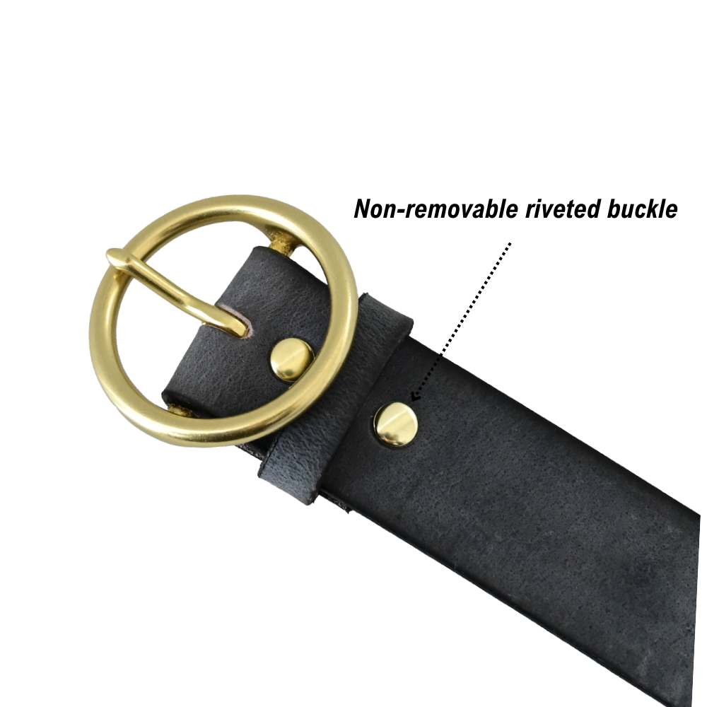 sequoia belt buckle - grey/brass