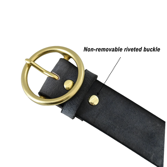 sequoia belt buckle - grey/brass