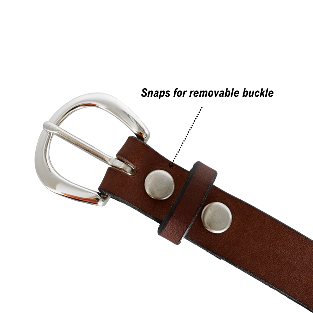 sierra belt buckle - brown/nickel