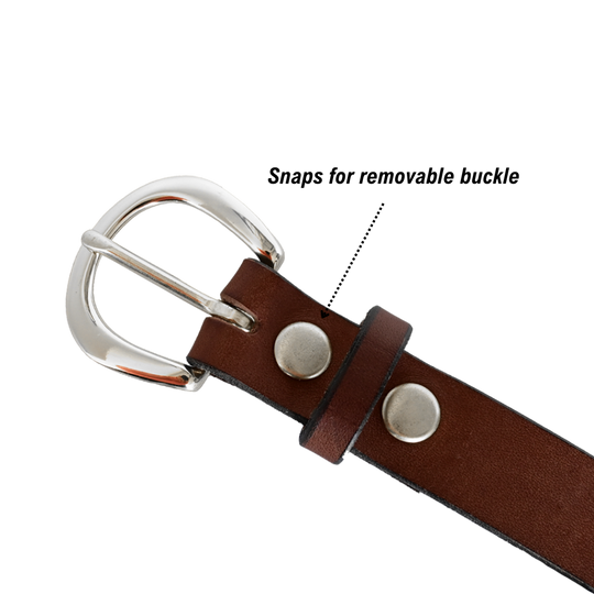 sierra belt buckle - brown/nickel