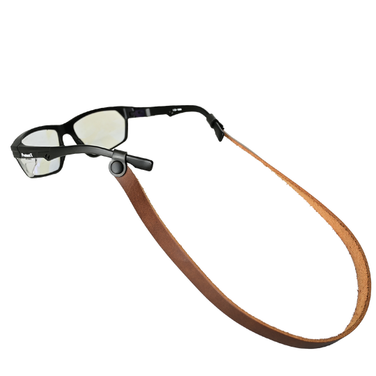 brown leather sunglass strap