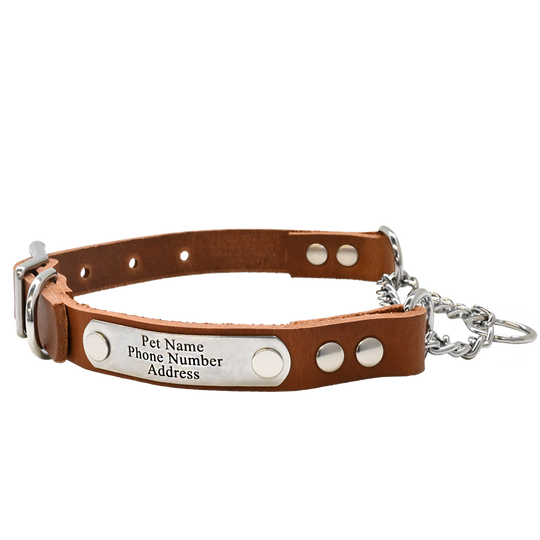 Personalized Martingale Collar - Distressed Tan