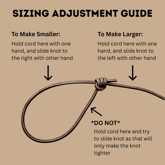Boot Legger Bracelet Sizing Guide