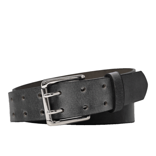 Crawford Double Prong Belt - Gray - Nickel