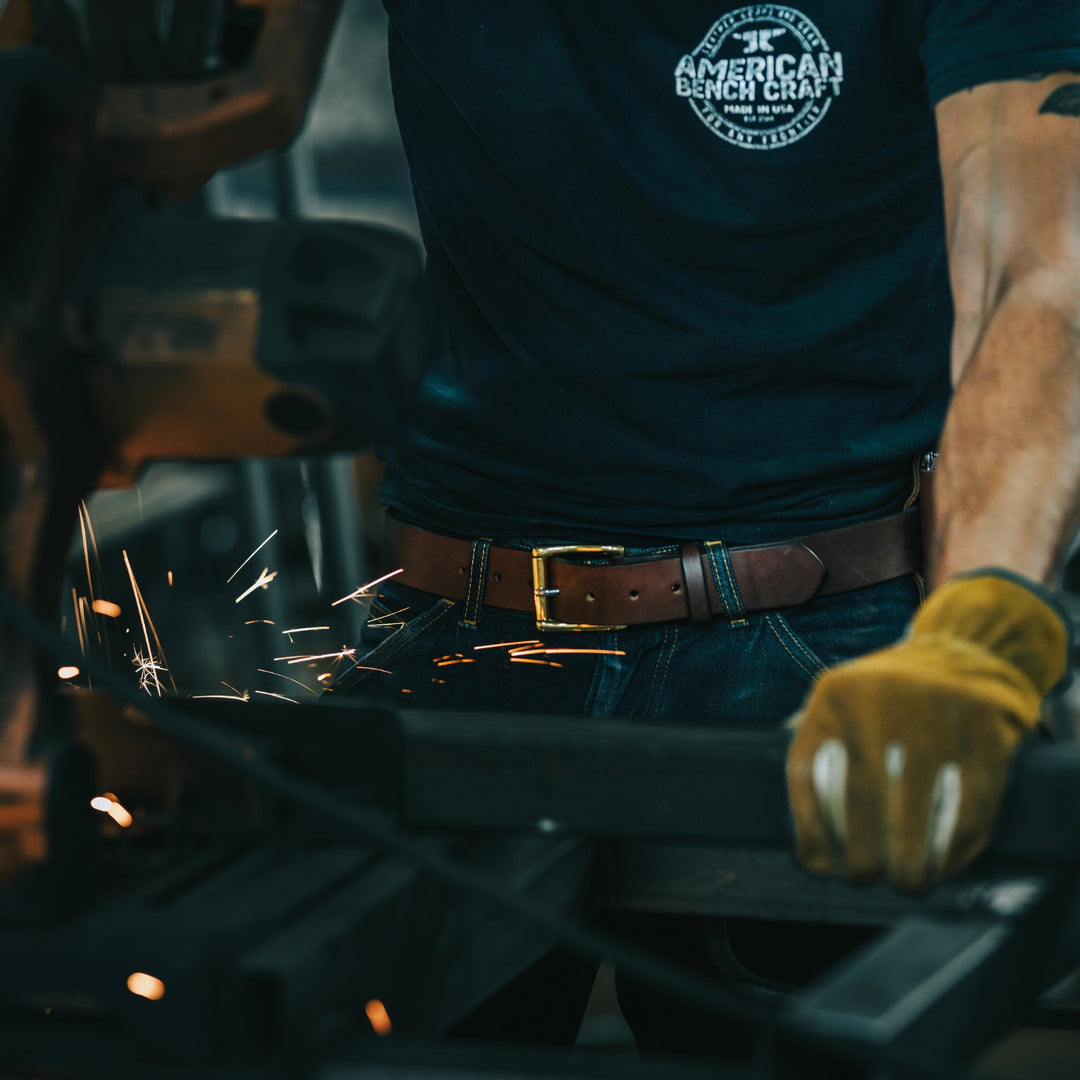 Working Man's Belt - Brown - Grinding