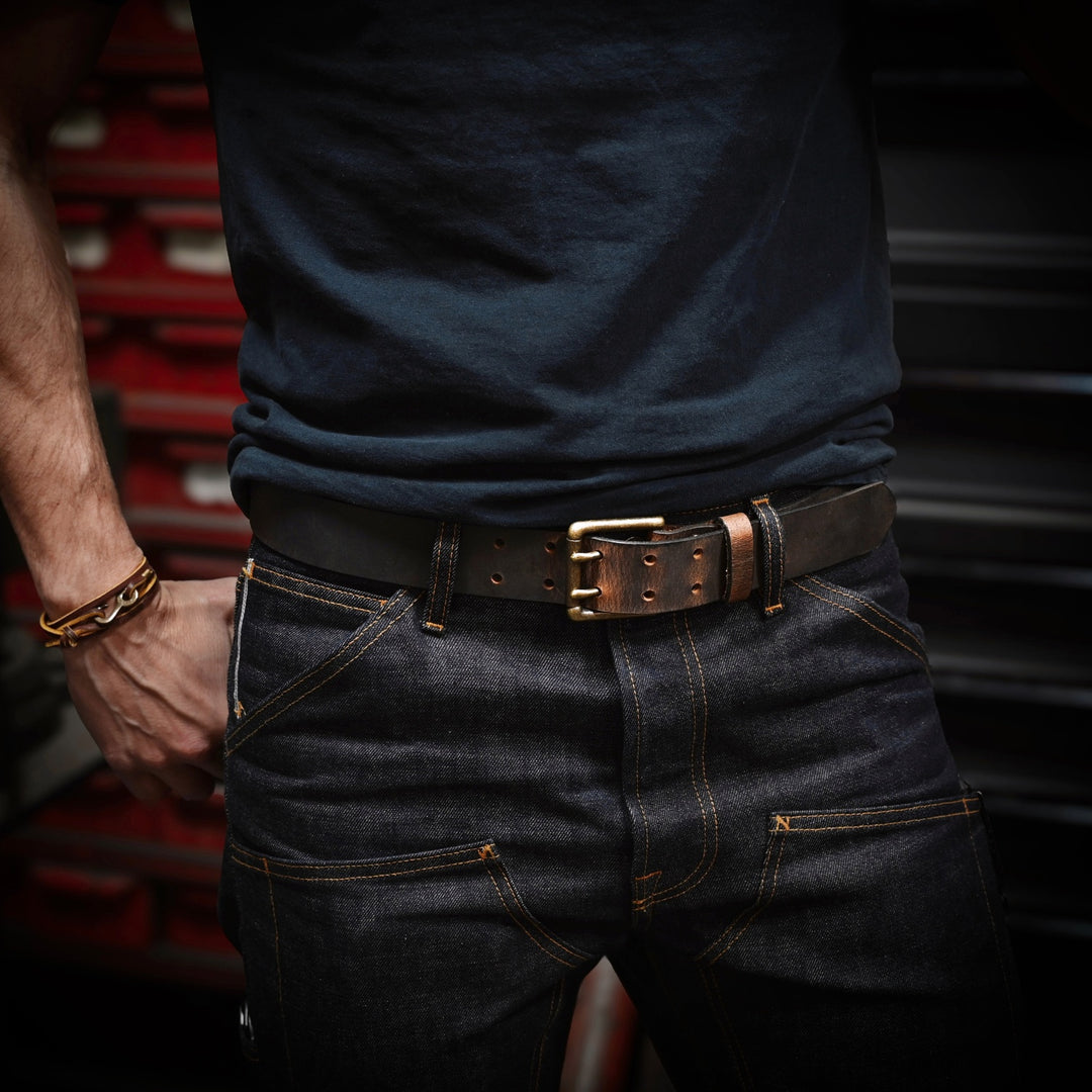 Wade Double Prong Belt - Brown - Lifestyle 1