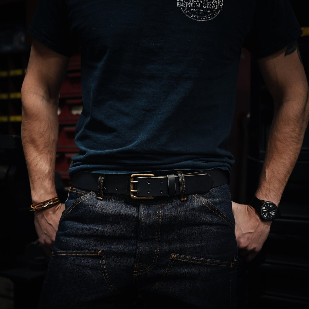 Wade Double Prong Belt - Black - Lifestyle 3