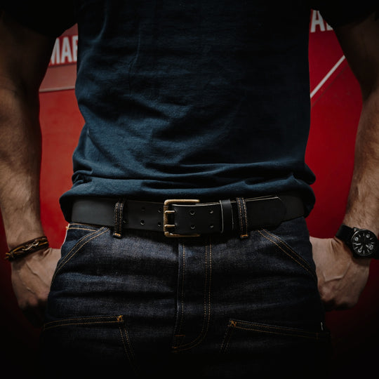 Wade Double Prong Belt - Black - Lifestyle 2