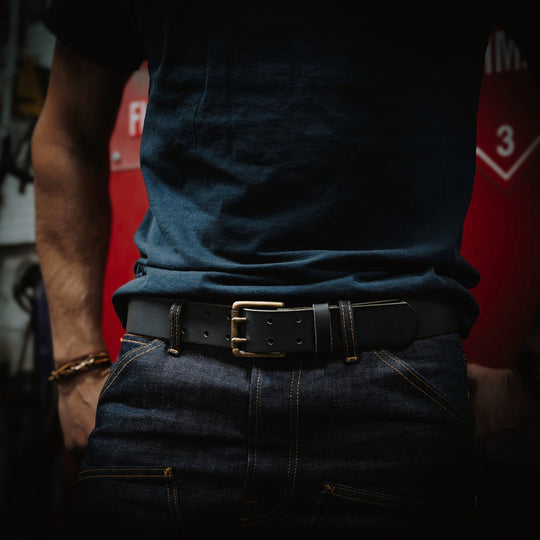 Wade Double Prong Belt - Black - Lifestyle 1