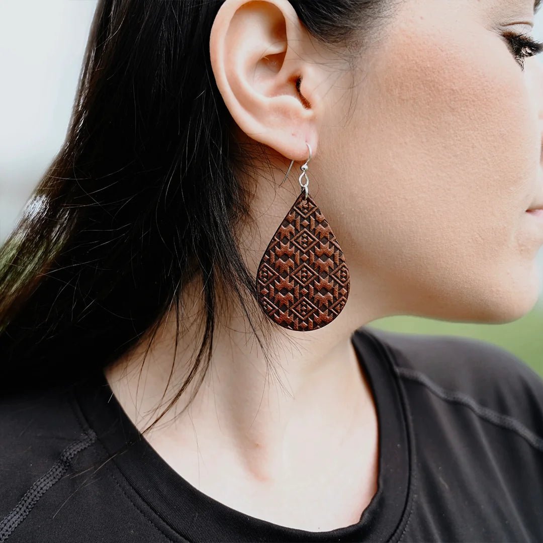Aztec Earrings--American Bench Craft-ABC-EAR-AZE-BRT