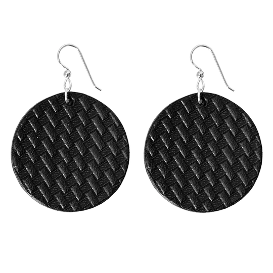 Basketweave Earrings--American Bench Craft-ABC-EAR-BWE-BLC