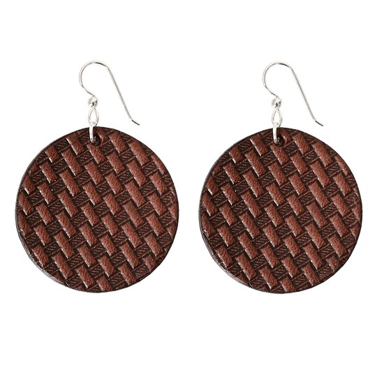 Basketweave Earrings--American Bench Craft-ABC-EAR-BWE-BRC