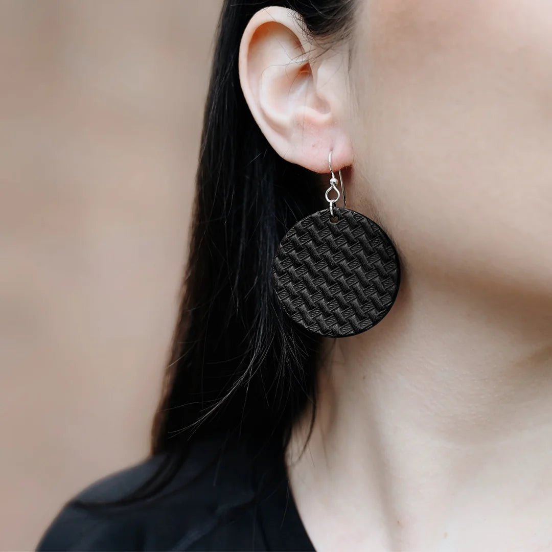 Basketweave Earrings--American Bench Craft-ABC-EAR-BWE-BRC