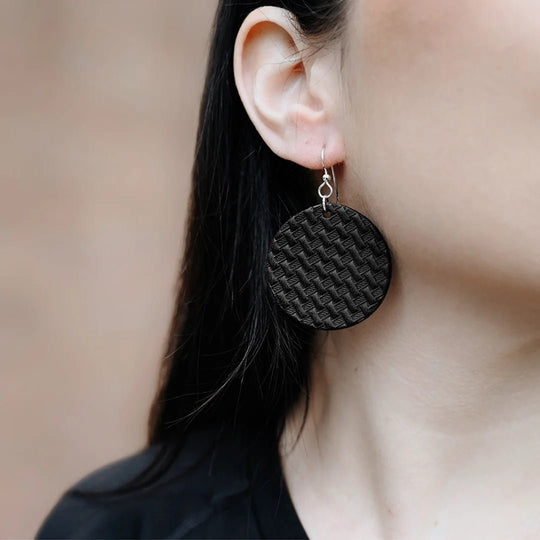 Basketweave Earrings--American Bench Craft-ABC-EAR-BWE-BRC