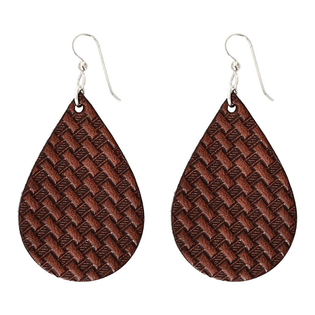 Basketweave Earrings--American Bench Craft-ABC-EAR-BWE-BRT