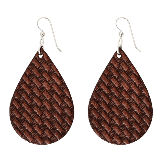 Basketweave Earrings--American Bench Craft-ABC-EAR-BWE-BRT